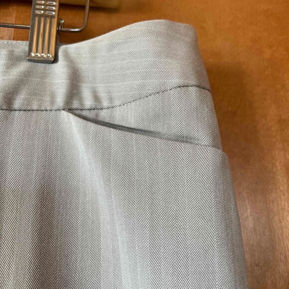 Alfani Gray Herringbone Dress Pants Size 12 Classic Fit Work Trousers - Picture 11 of 12